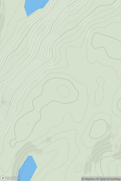 Thumbnail image for Creag Loisgte [Oban to Loch Fyne] showing contour plot for surrounding peak